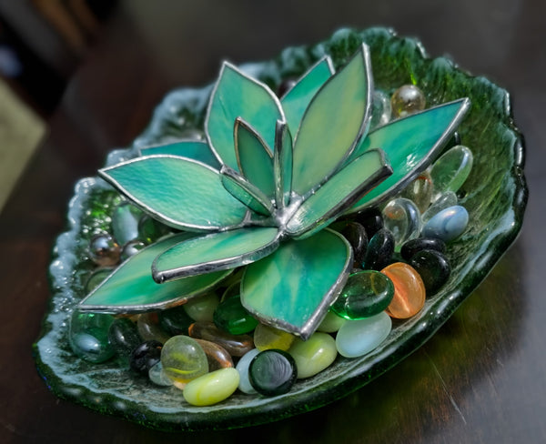 succulent stained glass Stained Glass Project: Succulent – Melt Glass Art Supply