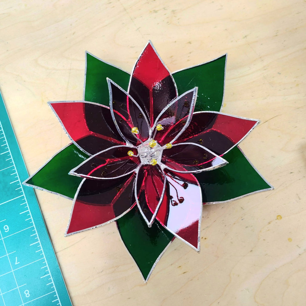 *SEASONAL* Stained Glass Project: Poinsettia