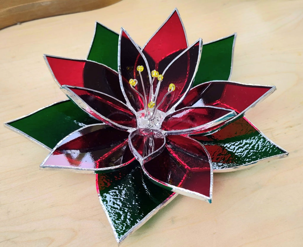 *SEASONAL* Stained Glass Project: Poinsettia