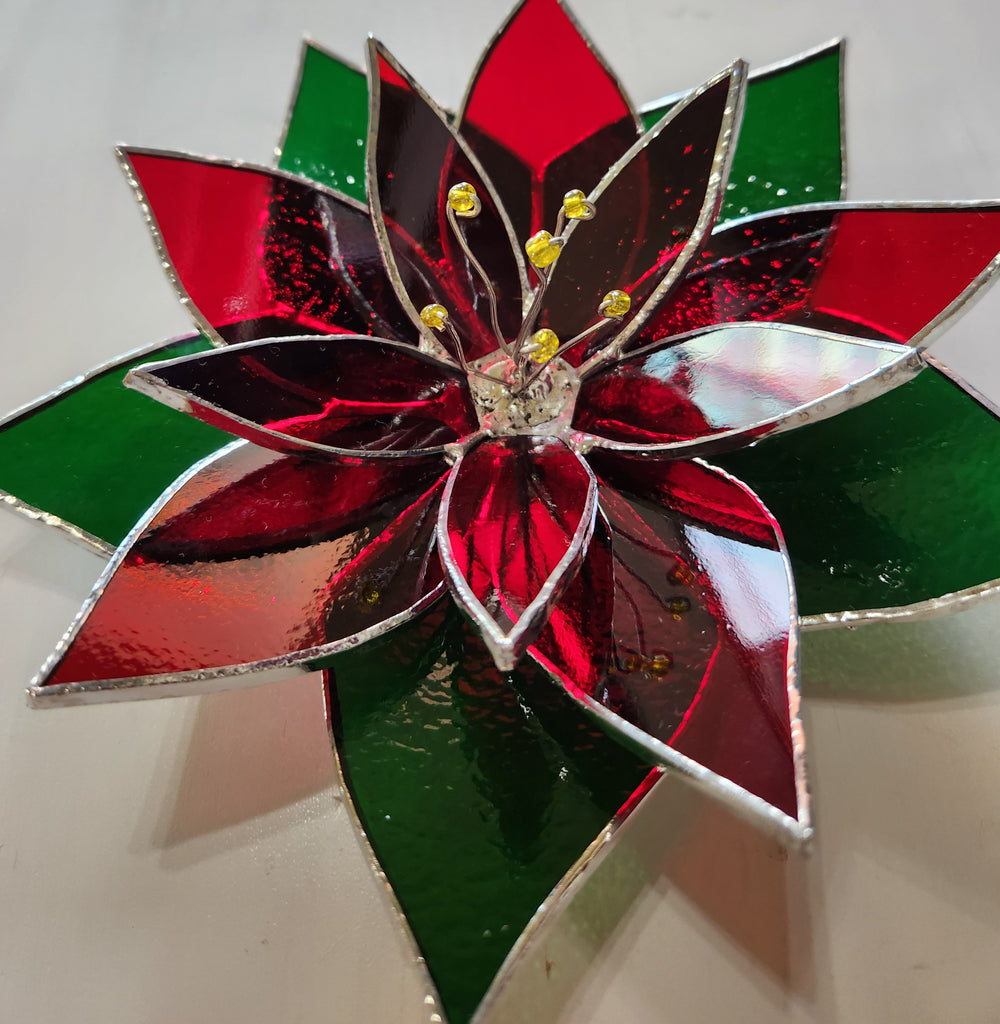 *SEASONAL* Stained Glass Project: Poinsettia