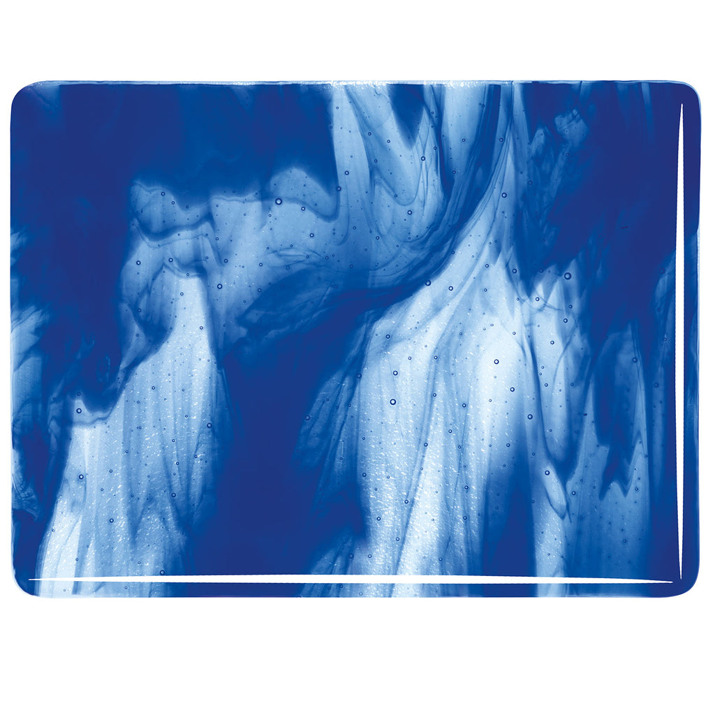 BE - 2047 Clear/Deep Cobalt Opal Streaky Sheet
