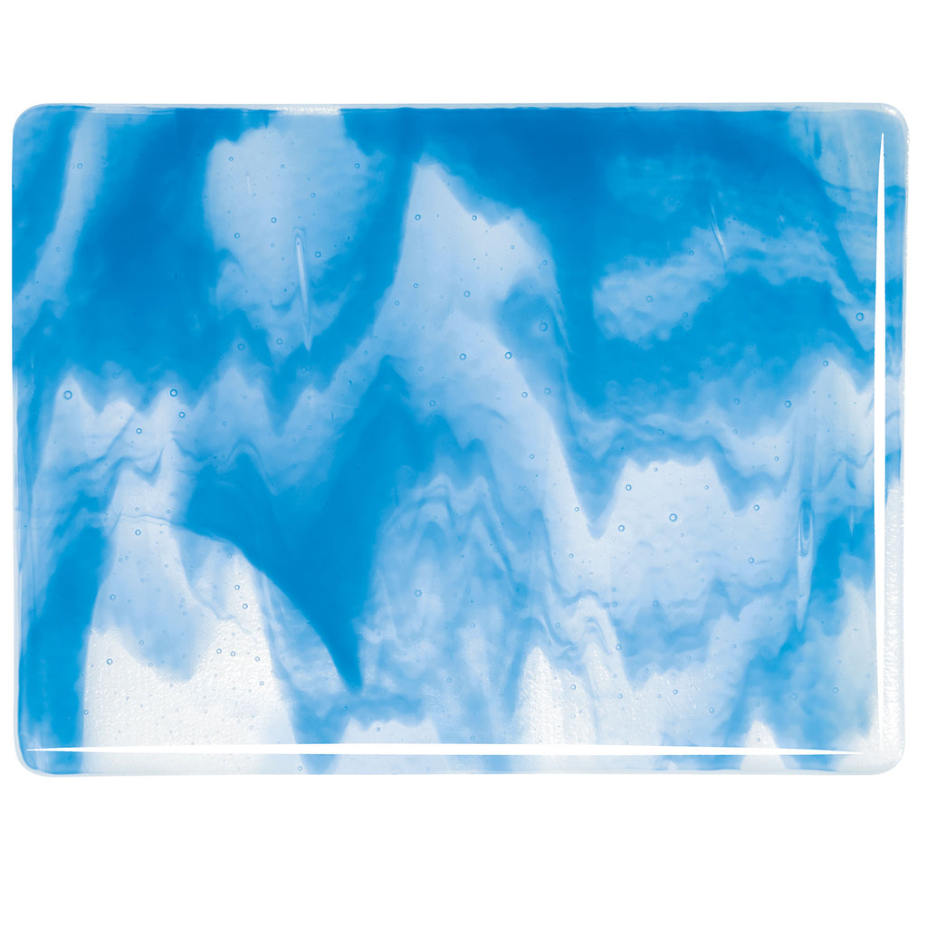 BE - 2064 Clear/Egyptian Blue Opal Streaky Sheet